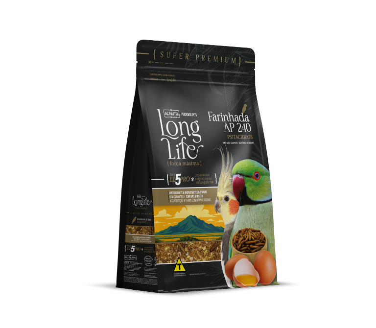 Long Life Pequenos Pets Farinhada Psitacídeos AP 240