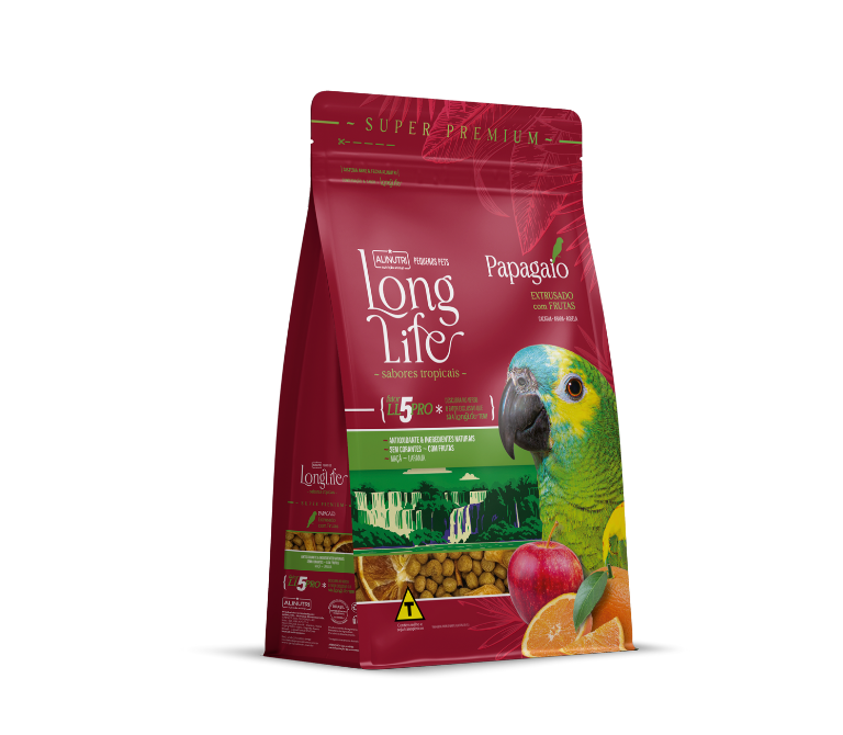 Long Life Pequenos Pets Papagaio com frutas