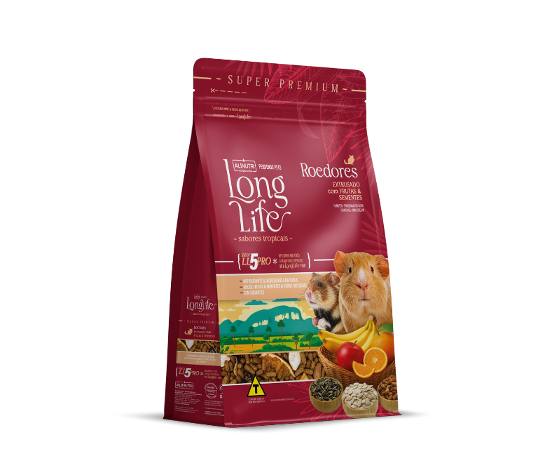 Long Life Pequenos Pets roedores com frutas e sementes