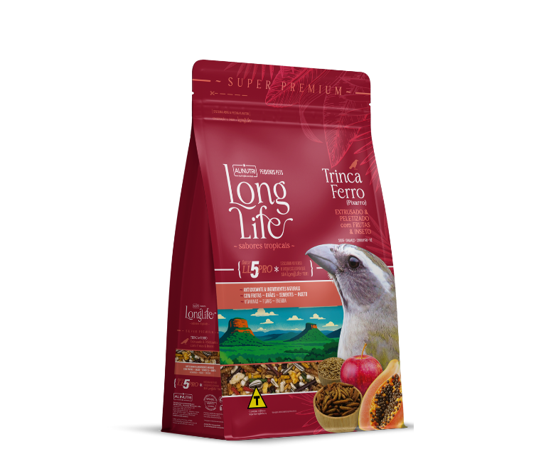 Long Life Pequenos Pets Trinca-ferro com Frutas e Inseto