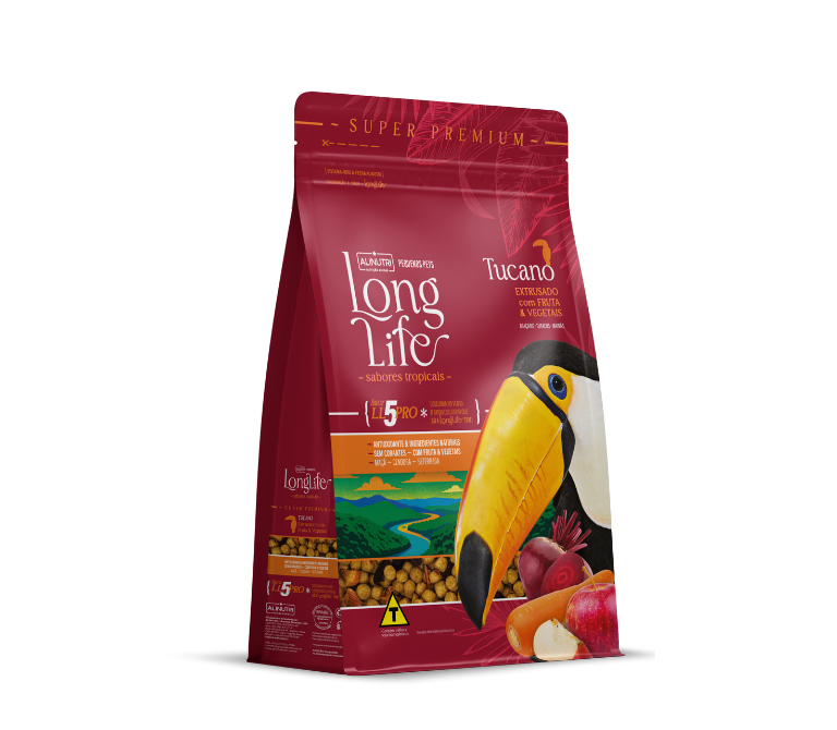 Long Life Pequenos Pets Tucano com Fruta e Vegetais