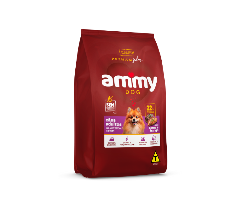 Ammy Dog Premium Plus Adultos Raças Pequenas e Médias