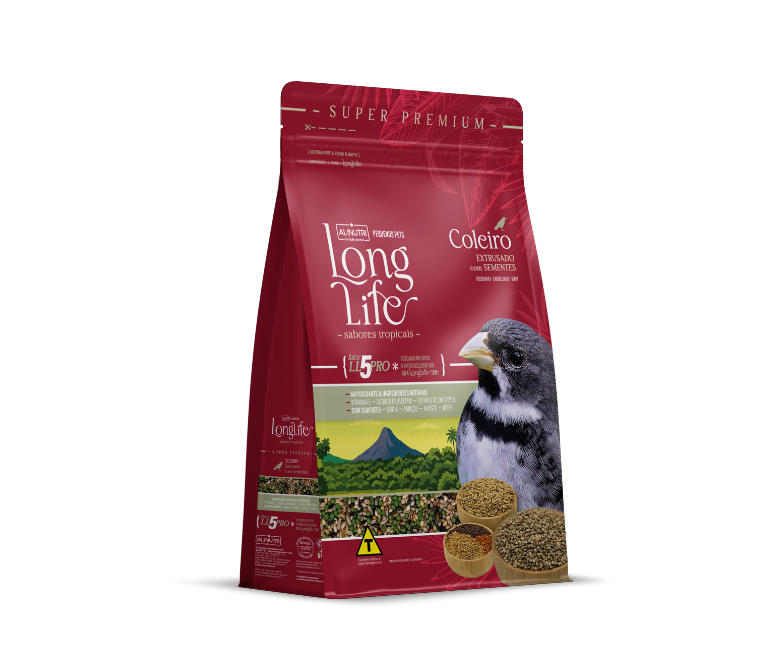 Long Life Pequenos Pets Coleiro com sementes