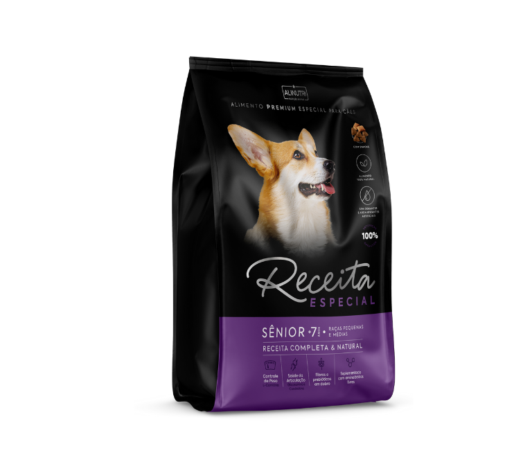 Receita Especial SÊNIOR +7 Cães Adultos Raças Pequenas e Médias